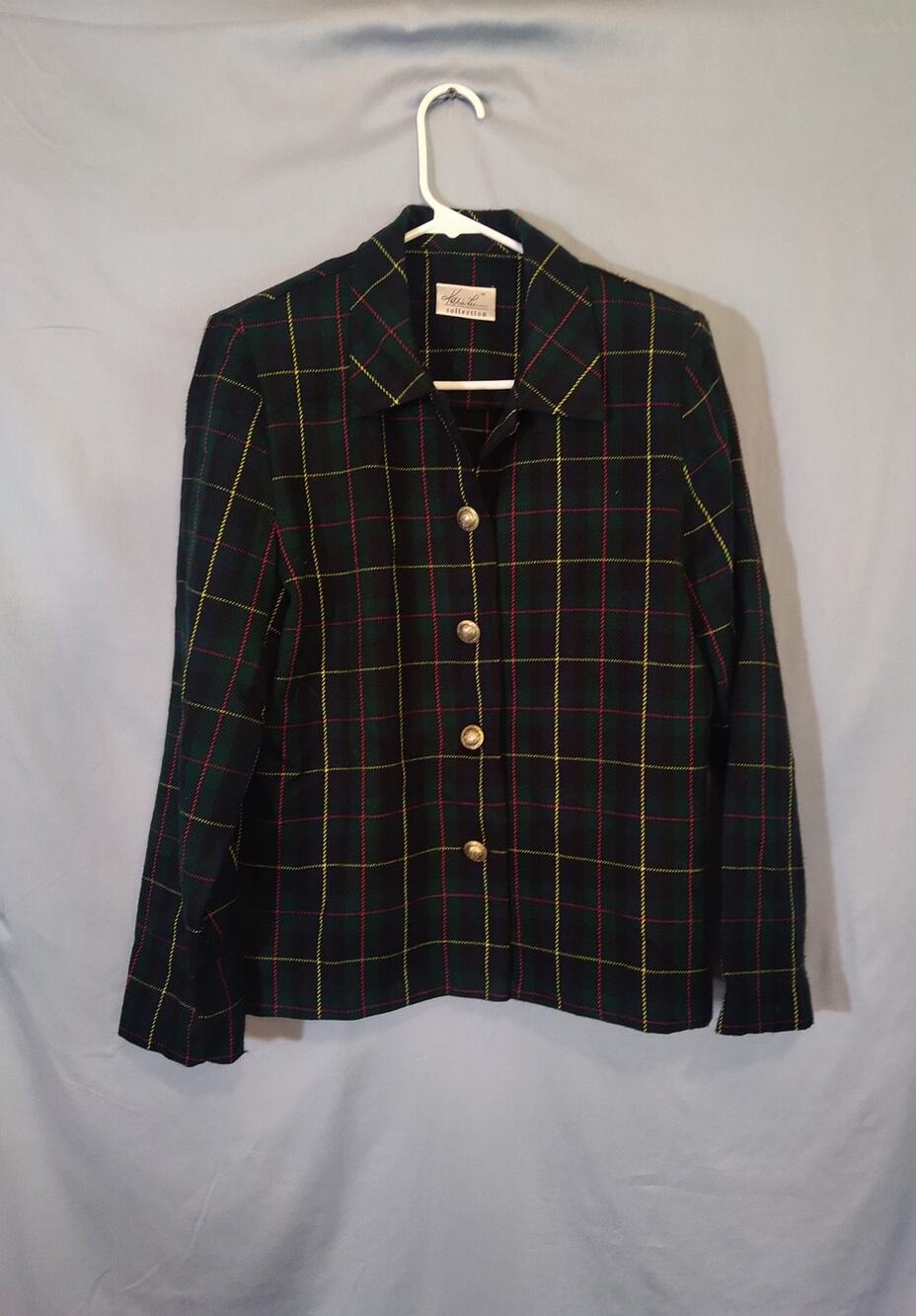 Kathy Lee Plaid Blazer Jacket